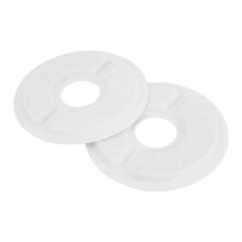 Filtro de carbón activado para fuente de gato, pack de 12 unidades, 12.5x12.5cm, diámetro de 3.5cm