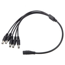 DC Power Splitter Cable 5.5x2.1mm 1 to 5 CCTV Camera Power Extension Cord for Security Cameras