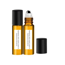 Under Eye Roller with Castor Oil and Frankincense, Cooling Metal Massage, 10ml, 2pcs