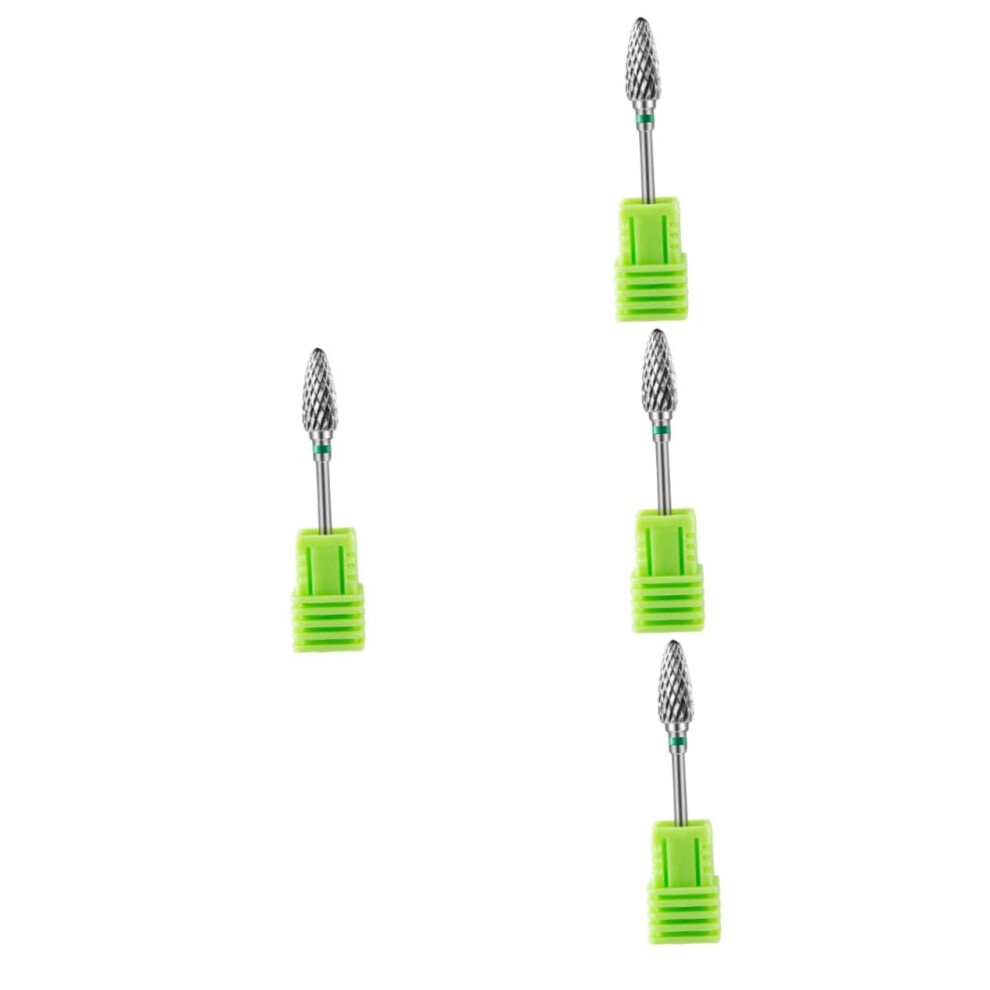 Nail Drill Bits Set Tungsten Carbide for Acrylic Nails and Cuticle Removal, 4pcs Electric Manicure
