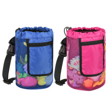 Ergonomic Design Mesh Backpack For Travel Enthusiasts, Multi-functional Use Drawstring Closure Beach Bag (2PCS)