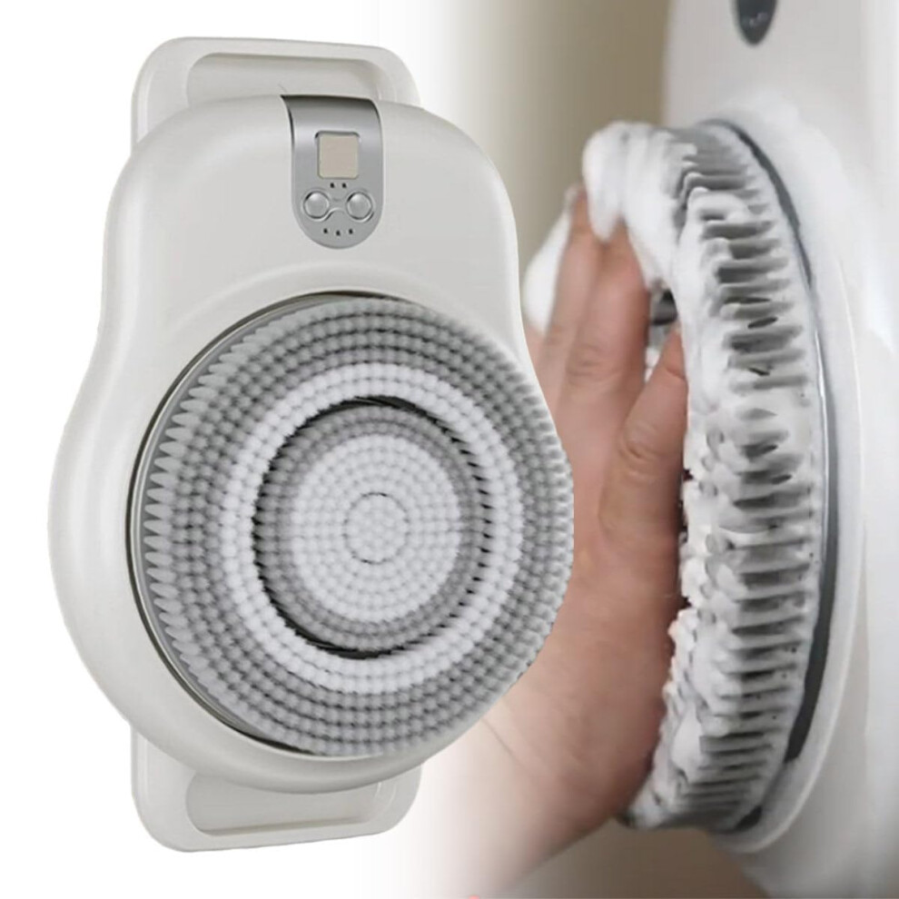 Electric Wall Mounted Back Scrubber with 360 Rotation, Dual Speed, Adjustable Height for Shower Spa
