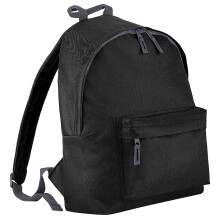 (One Size, Black) Bagbase Junior Fashion Backpack / Rucksack (14 Litres) (Pack of 2)