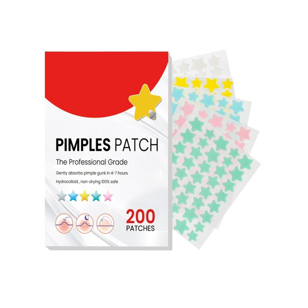Pimple Patches with Salicylic Acid, Cute Star Acne Spot Stickers for Face, 2 Pack of 400