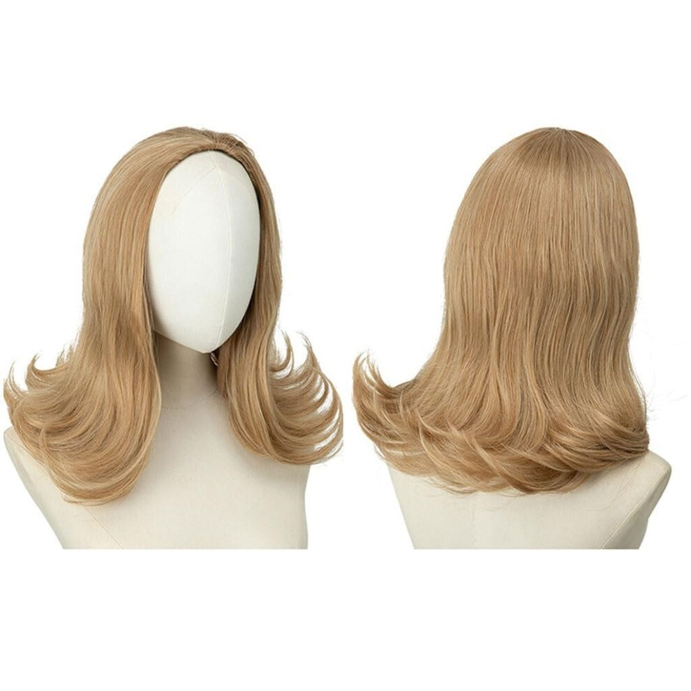 Unisex Blonde Short Curly Synthetic Wig With Natural Hairline And Heat Resistant Fiber For Women