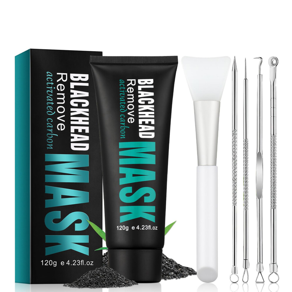 Charcoal Peel Off Mask Blackhead Remover for Oily Skin and Deep Pore Cleansing, 120g