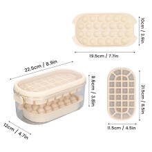 54 Eiswürfel Formset Beige PP weicher Boden mit