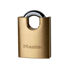 Master Lock Solid Brass 50mm Padlock 5-pin Shrouded Shackle