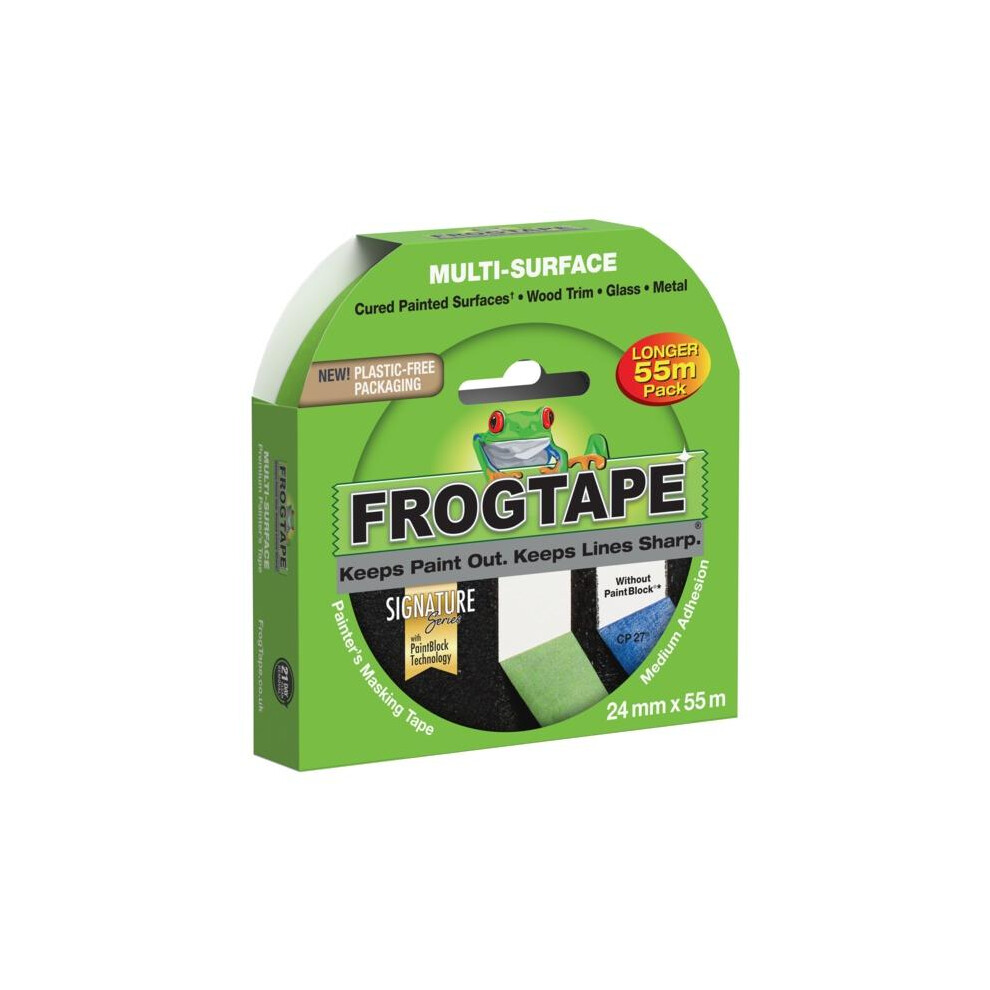 (55M X 2.4Cm, Green) Frog Tape Multi Surface Masking Tape 5063884711665