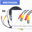 25ft Black BNC Video Power Cable for Security Camera for SDSP5102 SDSP5122 4