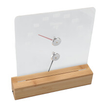 2 in 1 Sauna Thermometer Hygrometer RGB LED, Wood Base, Wall Mount
