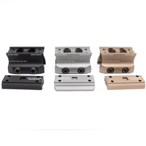 Micro Riser Mount for Micro Optics, Low Profile Optic Riser Improves Sight Alignment – Black 2