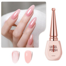 UV Gel Nail Polish Sheer Jelly Translucent Nude Pink Milky White Soak Off LED Gradient Nails 10ml