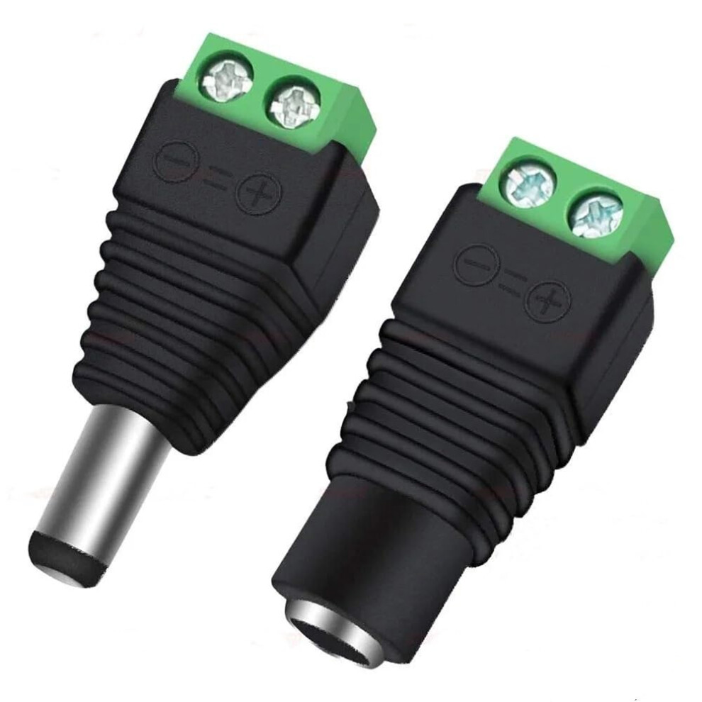 Dc Power Connector 5.5Mm X 2.1Mm Barrel Plug And Jack Set 50Pcs For Cctv Led Strip 9169991696775