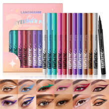 12 Colors Liquid Eyeliner Set, Waterproof Colorful Matte Neon with LongLasting Smudgeproof Wear