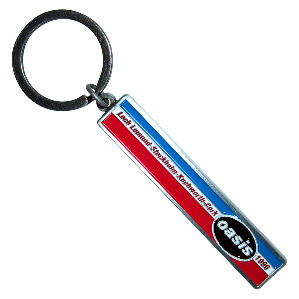 Oasis 1996 Tour Horizontal Stripes Keychain Keyring