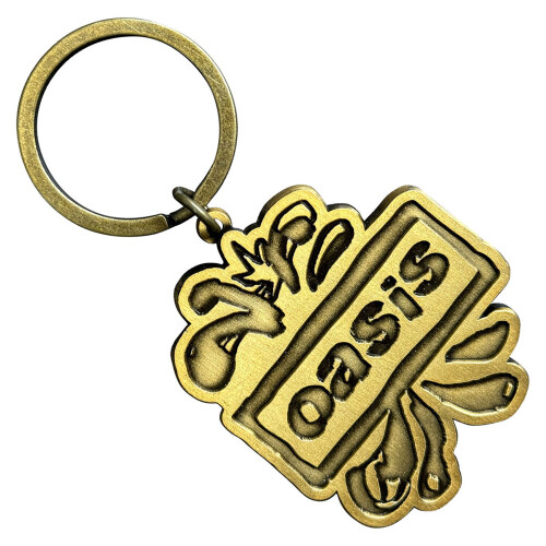 Oasis Oasis Gold Band Logo Splat Keychain Keyring