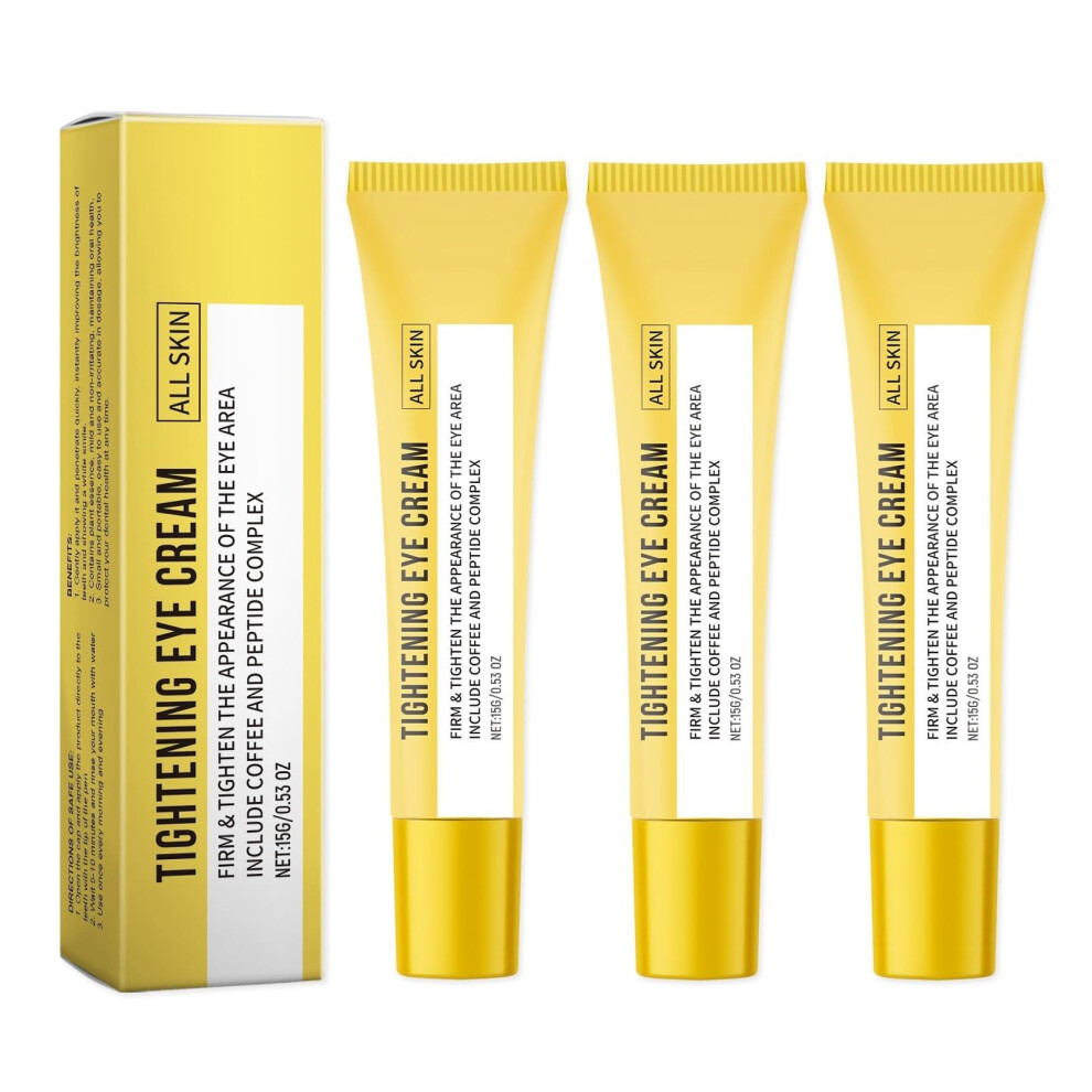 Cream Eye For Under Eye Bags And Wrinkles, Instant Tightening, Puffiness Reducer, Pack Of 3