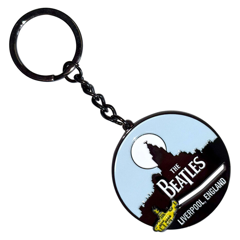 Oasis The Beatles Liverpool Skyline Submarine Keychain Keyring Yellow