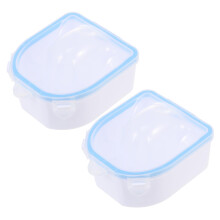 2pcs Nail Soak Off Bowls with Ergonomic Palm Rest for Gel Polish Removal at Home or Salon