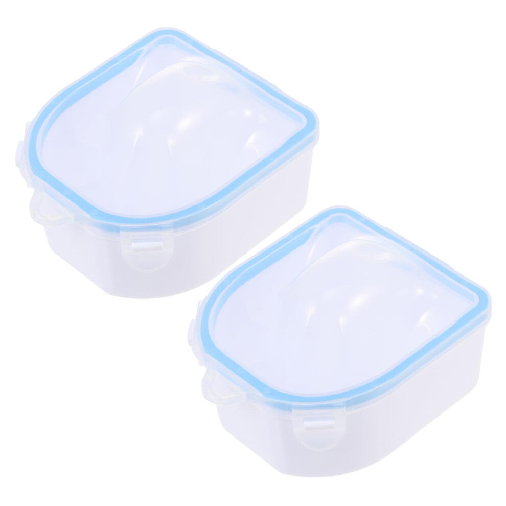 2pcs Nail Soak Off Bowls with Ergonomic Palm Rest for Gel Polish Removal at Home or Salon