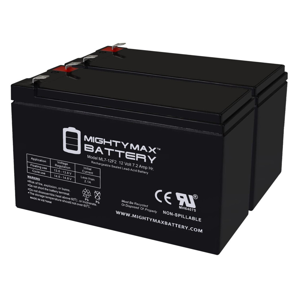 12V 7Ah Sealed Lead Acid Battery Pack Of 2, Reliable Backup Power For Cyberpower Ups, Maintenance 9330225995197