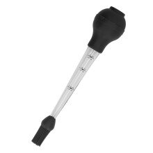 Barbecue-Ölfallrohr mit Nadel & Bürste Schwarz 30 cm Edelstahlwerkzeug