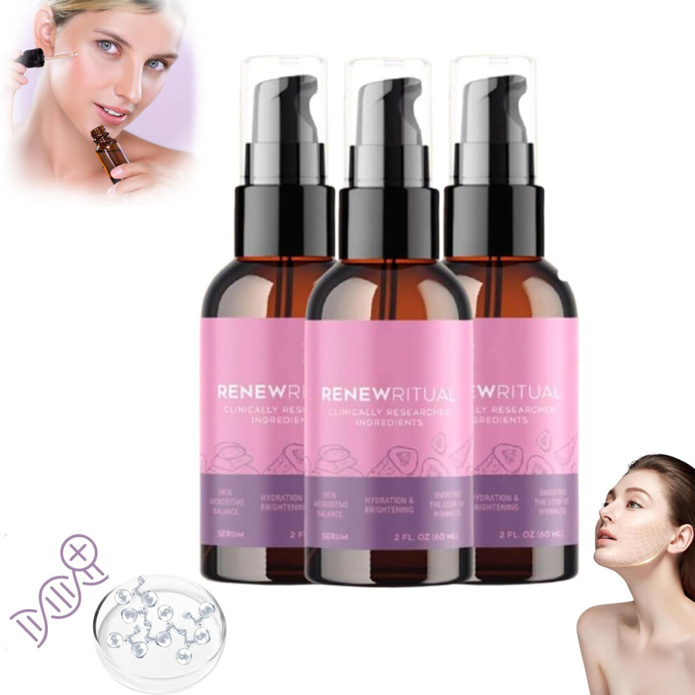 Facial Serum with Deep Hydration and Brightening Effect, AntiAging Moisturizing for Dry Skin