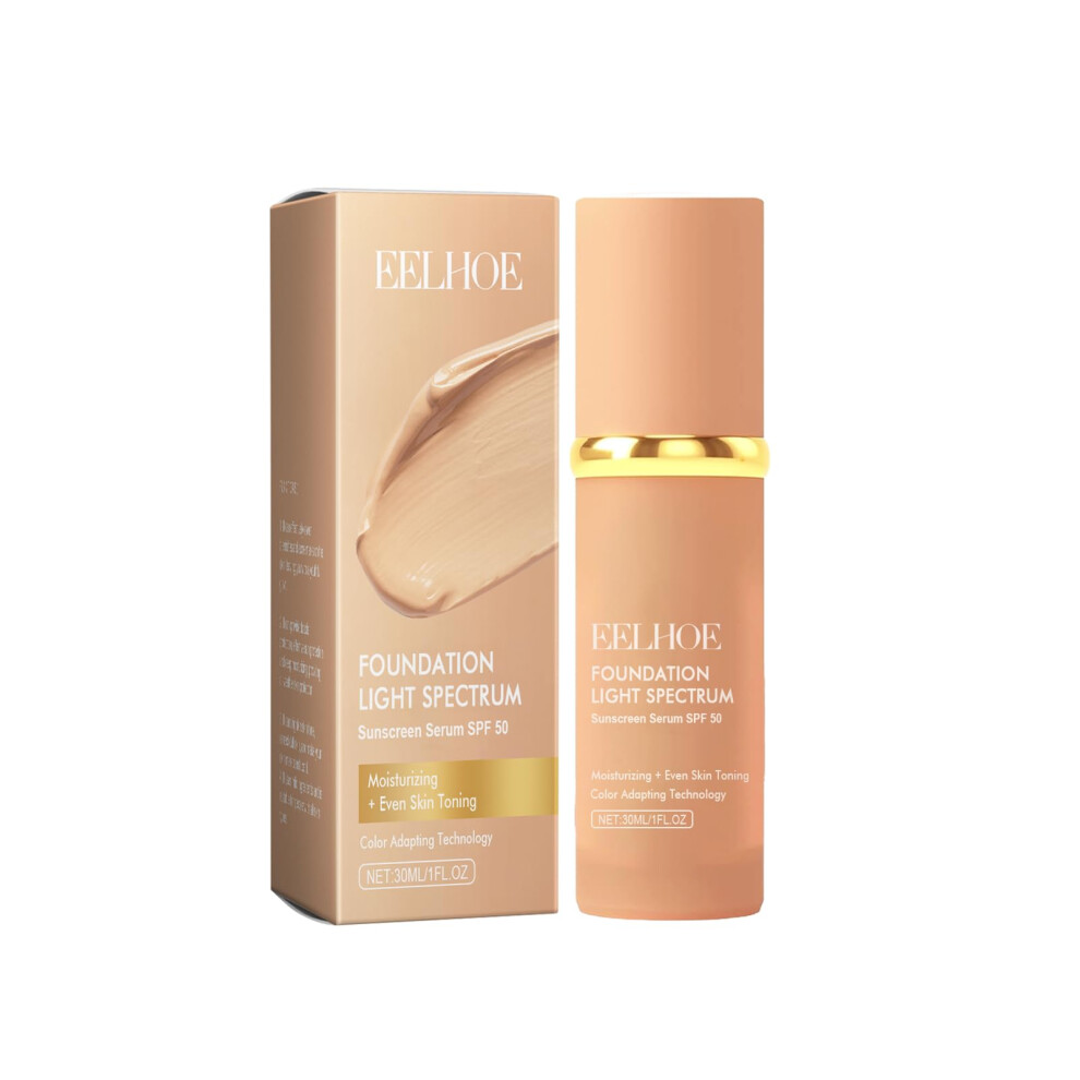Color Changing Waterproof Liquid Foundation 4 in 1 with Concealer and Moisturizer Full Coverage