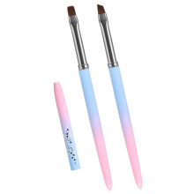 Dual Shape Nail Cleanup Brush Set with Professional Bristles for Cuticles and Nail Art Designs