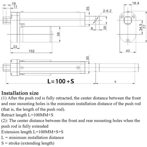 12V Linear Actuator 20mm Stroke 500N  Force for Precise Positioning and Automation 1
