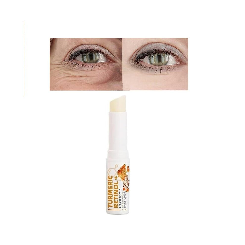 Cream/Dark Turmeric Retinol Eye Stick For Circles And Puffiness, Smooth Fine Lines, Anti Aging Hydration
