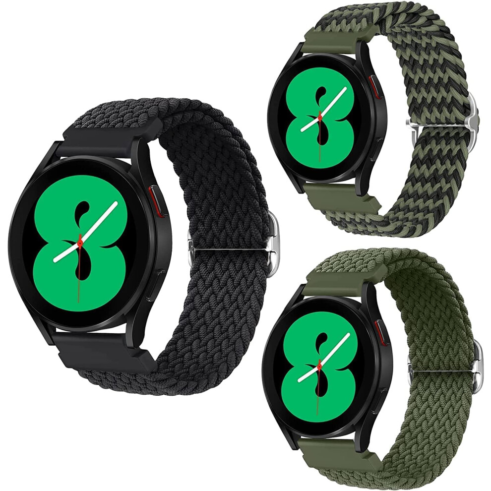 22Mm Nylon Elastic Watch Band For Samsung Galaxy Watch 3 45Mm Gear S3, 3 Pack Adjustable Strap 9113335826687
