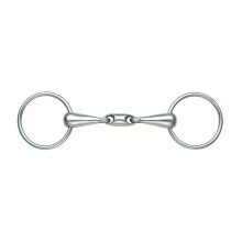 (6in, Metallic Silver) Shires Training Lozenge Horse Bit