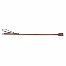 (24in, Brown/Silver) Shires Leather Horse Show Whip