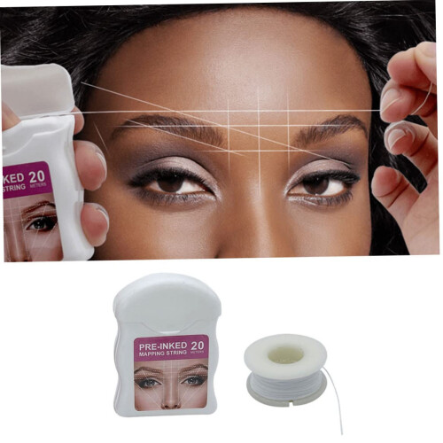 White PreInked Eyebrow Mapping String for Accurate Brow Symmetry Microblading Salon Use 2