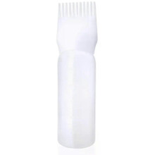 (White) 120ml Hair Root Comb Applicator Bottle Hair Dye Applicator Comb Brush Dispensing Salon Hair Coloring Hairdressing Styling Tools