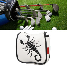 Funda para cabeza de putter PU blanca cuadrada, impermeable