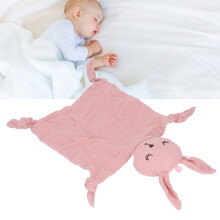 Cotton Gauze Baby Security Blanket Soft & Quick Dry Washable Infant Toy Pink