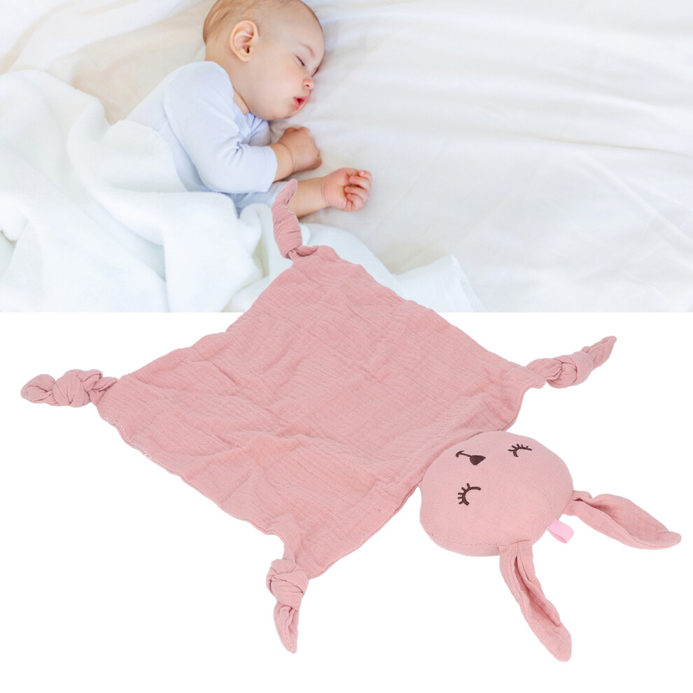 Cotton Gauze Baby Security Blanket Soft & Quick Dry Washable Infant Toy Pink