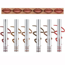Peel Off Lip Stain and Waterproof Matte Lip Liner Set, Long Lasting Nude Shades, 6 Colors