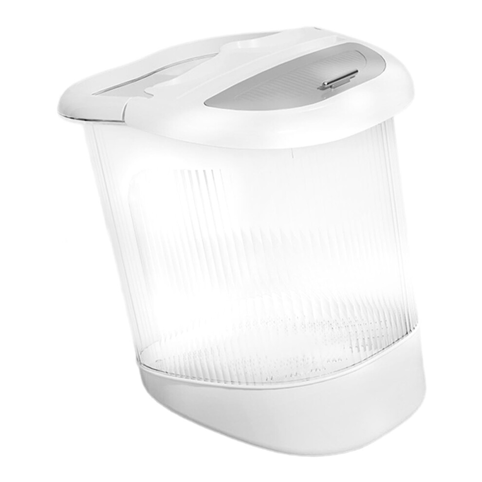 White Foot Spa Soak Tub With Massager, Calfdeep Basin For Dry Cracked Feet, Ergonomic Heat Retention Design, With Lid