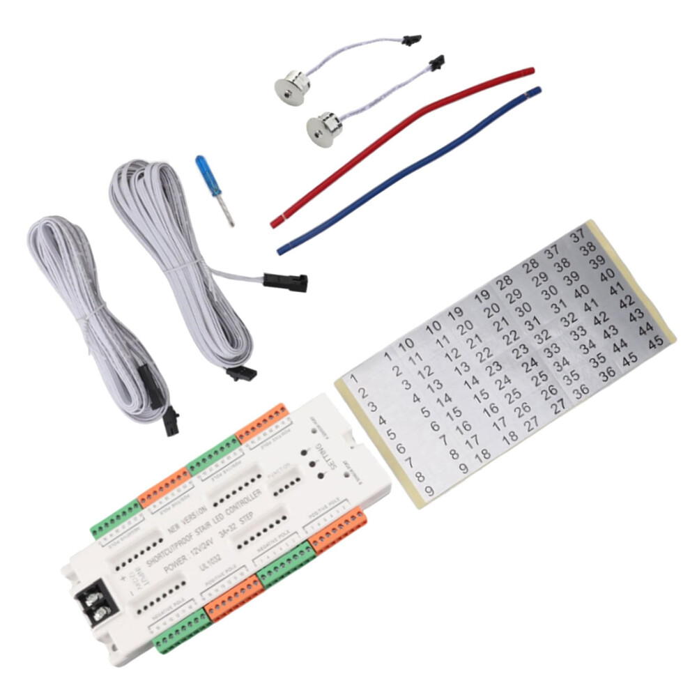 32 Channel Motion Activated Led Stair Light Controller With Smart Detection And Adjustable Speed 9113335827004