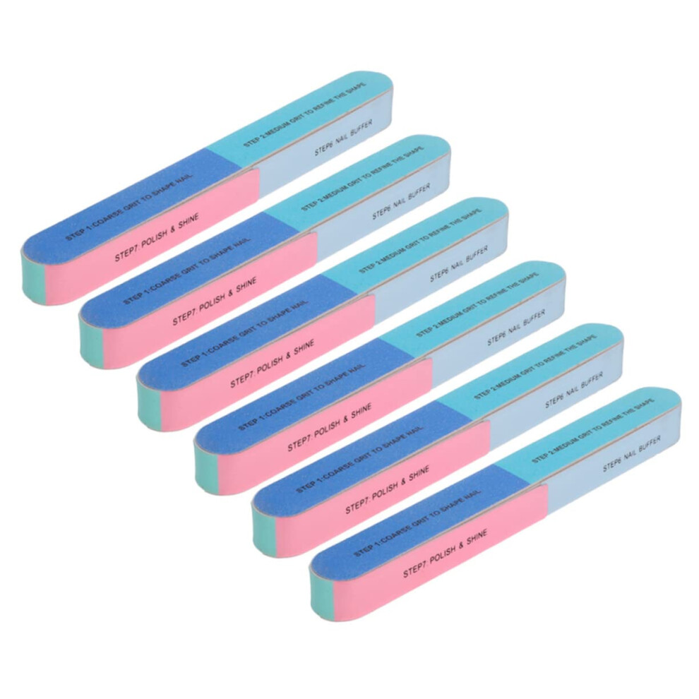 12pcs Professional Nail Buffer Block Set with 7Grit File for Gel and Natural Nail Care