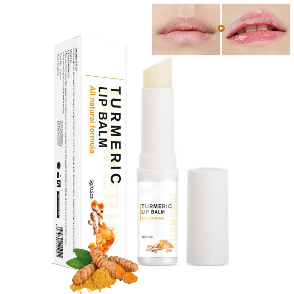 Dark Turmeric Lip Balm For Lips, Deep Hydration Lip Moisturizer For Dry Chapped Lips Care
