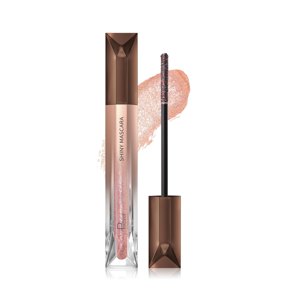 Light Glitter Mascara Waterproof Long Lasting Diamond Shine For Eyelashes Party Festival Sparkling Eye Makeup
