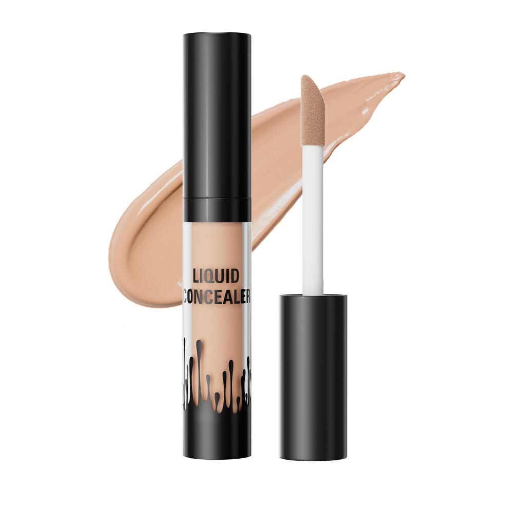 Dark Full Coverage Liquid Concealer For Circles And Blemishes, Longlasting Lightweight 04# Tan