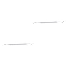 2pcs Stainless Steel Cuticle Pusher Set, DualEnd Nail Cleaning Tool with Deep Cleaning Action for Home and Salon Use