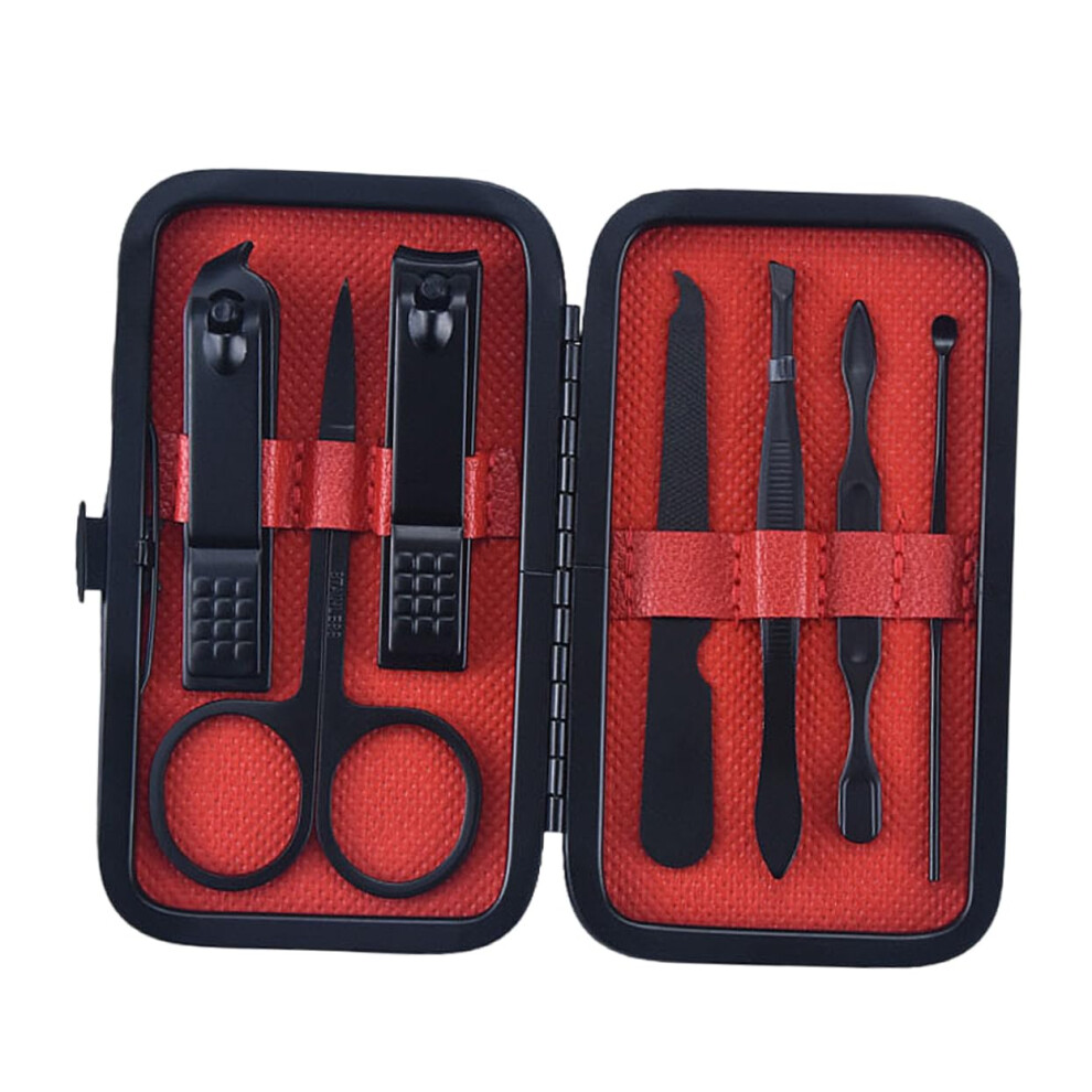 Manicure Pedicure Kit 7pcs Stainless Steel Nail Clippers Set with Scissors for Precise Trimming