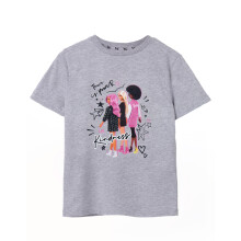 (3-4 Years) Barbie Short Sleeved T-Shirt (Girls Grey)
